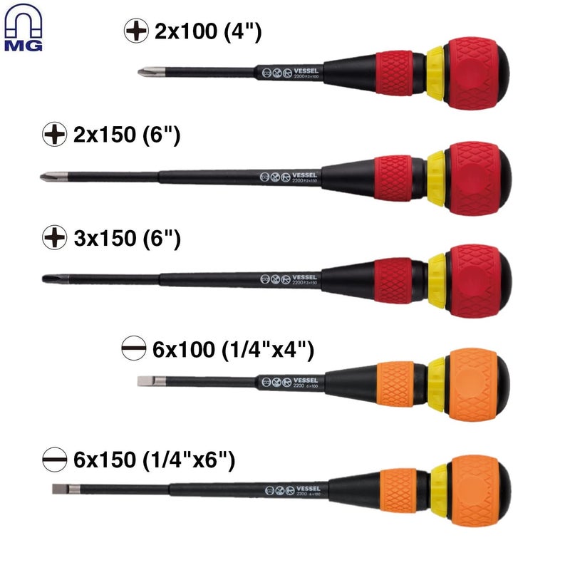 VESSEL BALL GRIP Ratchet Screwdriver (5PC. Set in EVA FOAM #1) - Image 2